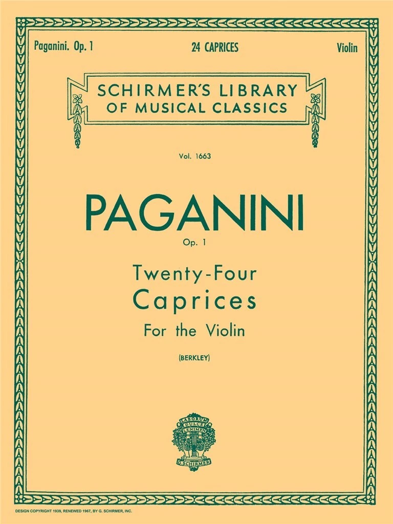 Paganini - 24 Caprices, Op. 1: Volume 1663 Violin Solo